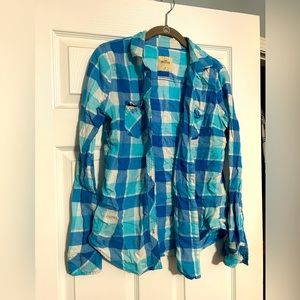 Blue Hollister button up